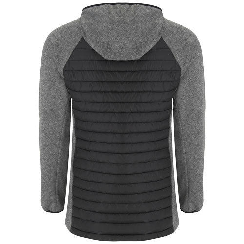 Minsk Hybrid Thermojacke Unisex in Grau und Schwarz, isoliert, individuell mit Logo gestaltbar, Signalshop.de Werbeartikel.
