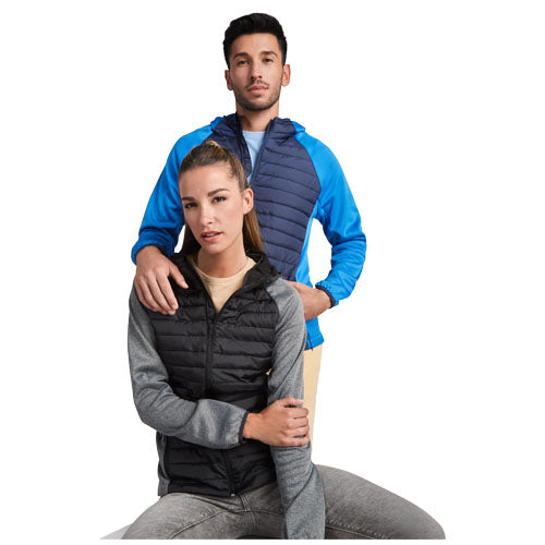 Unisex Minsk Hybrid Thermojacke von roly in Blau und Schwarz, individuell bedruckbar bei Signalshop.de, ideal als Werbeartikel.