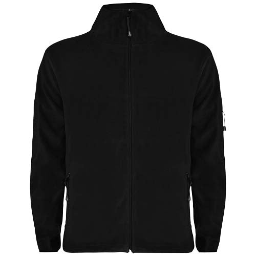 Luciane Microfleecejacke für Herren in Schwarz, individuell mit Logo gestaltbar, Signalshop.de Werbeartikel.