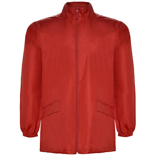 Rote Escocia Regenjacke Unisex von Signalshop.de, individuell bedruckbar, ideal als Werbeartikel oder Giveaway.