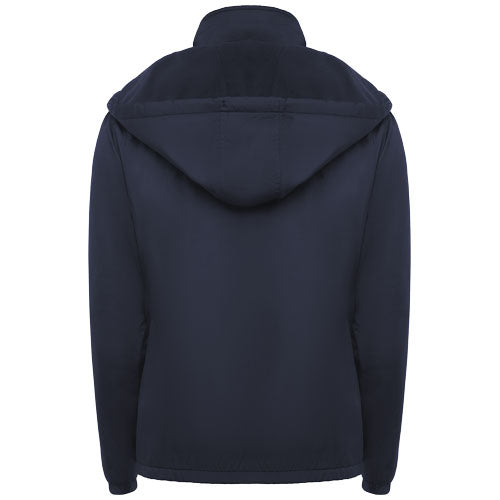 Makalu isolierte Unisex Jacke in Dunkelblau mit Kapuze, individuell gestaltbar, Signalshop.de Werbeartikel.