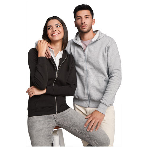 Montblanc Kapuzensweatjacke Unisex in Grau und Schwarz, individuell bedruckbar bei Signalshop.de, Werbeartikel, Werbemittel, Giveaway.