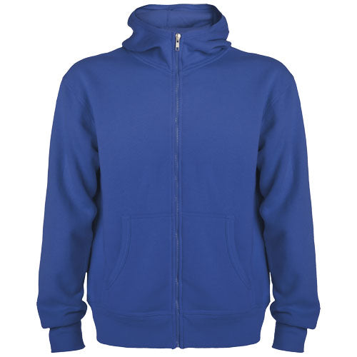 Blaue Unisex Montblanc Kapuzensweatjacke mit Reißverschluss, individuell gestaltbar, Signalshop.de Werbeartikel.