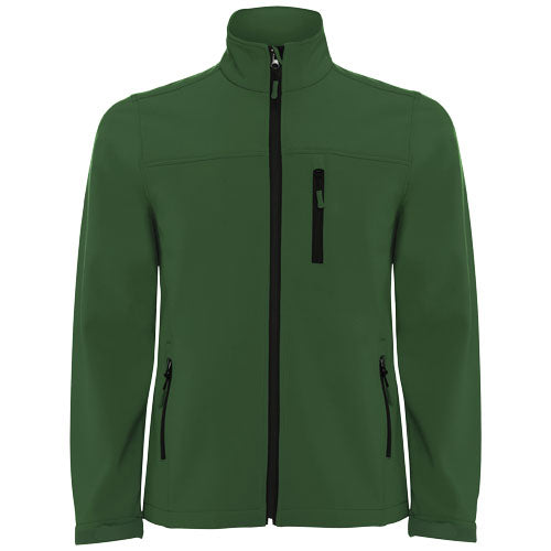 Grüne Antartida Softshelljacke für Herren von roly, individuell bedruckbar mit Logo bei Signalshop.de, ideal als Werbeartikel.