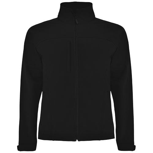 Rudolph Softshelljacke Unisex in Schwarz, individuell mit Logo gestaltbar, von Signalshop.de, ideal als Werbeartikel.
