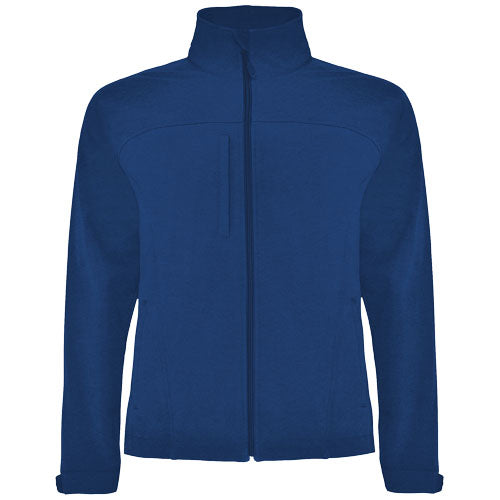 Unisex Softshelljacke von Rudolph in Blau, individuell bedruckbar, erhältlich bei Signalshop.de als Werbeartikel.