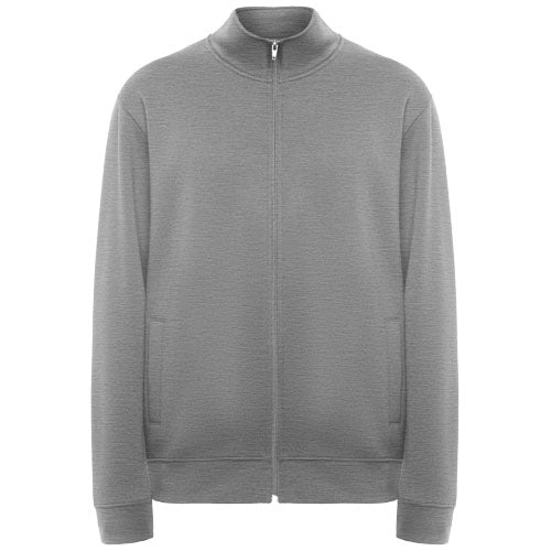 Graue Ulan Sweatjacke Unisex aus Baumwolle, individuell bedruckbar mit Logo, erhältlich bei Signalshop.de, Werbeartikel, Werbegeschenke, Werbemittel, Giveaway.
