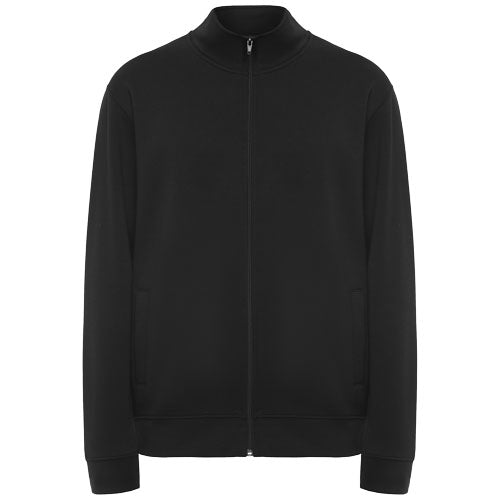 Unisex Ulan Sweatjacke in Schwarz aus Strick, individuell mit Logo bedruckbar, Signalshop.de Werbeartikel.