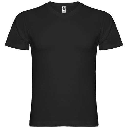 Schwarzes Samoyedo V-Ausschnitt T-Shirt fr Herren von Signalshop.de, individuell bedruckbar, ideal als Werbeartikel.