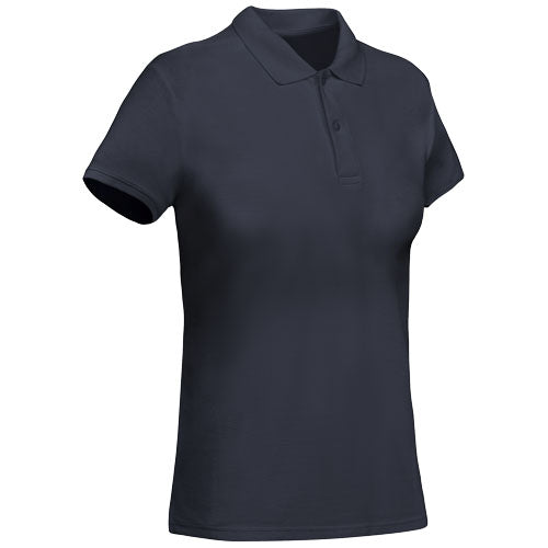 Damen Poloshirt aus Bio-Baumwolle in Dunkelblau, individuell bedruckbar, Werbeartikel von Signalshop.de.