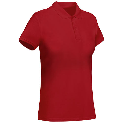 Rotes Damen-Poloshirt aus Bio-Baumwolle, individuell bedruckbar, erhältlich bei Signalshop.de, Werbeartikel, Werbegeschenke.
