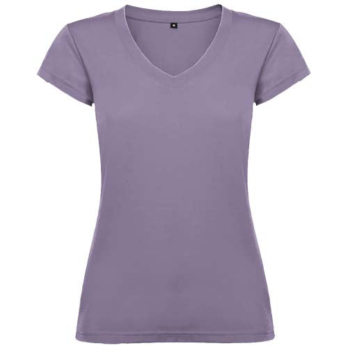 Victoria Damen V-Ausschnitt T-Shirt in Lila, individuell bedruckbar, erhältlich bei Signalshop.de für Werbeartikel.