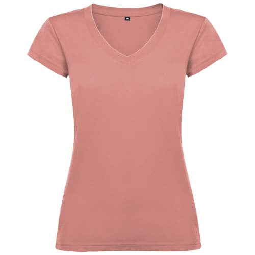 Rosa Damen V-Ausschnitt T-Shirt von Signalshop.de, individuell bedruckbar, ideal als Werbeartikel oder Giveaway.