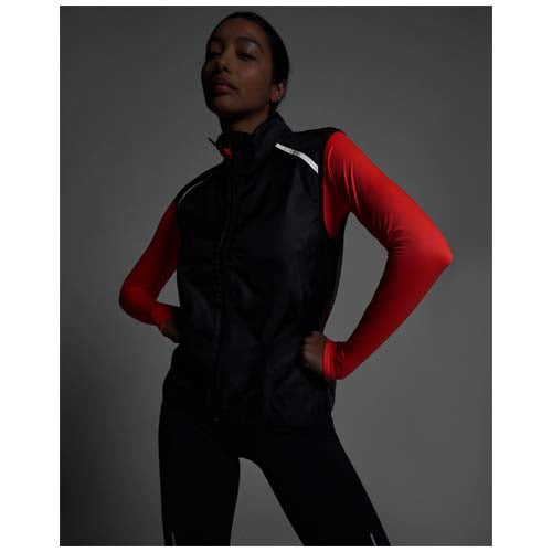 Jannu leichte Laufweste Unisex in Schwarz, ideal zum Laufen; bedruckbar mit Logo; Signalshop.de, Werbeartikel, Werbegeschenke, Werbemittel, Giveaway.