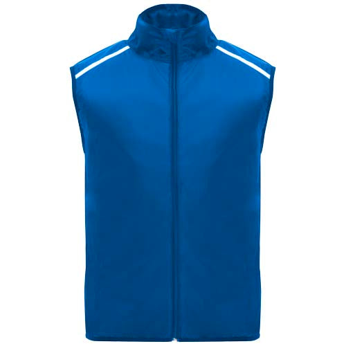 Blaue Jannu Laufweste Unisex, individuell bedruckbar, ideal für Sport und Bewegung bei Signalshop.de Werbeartikel.