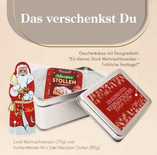 Weihnachtszauber Geschenkdose – personalisierbares Präsent mit Logo
