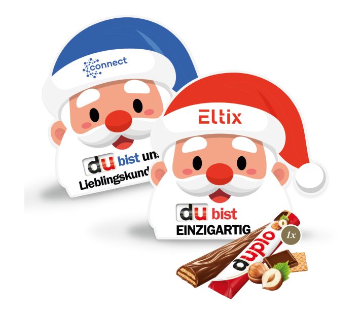 Werbekarte "Santa" mit duplo