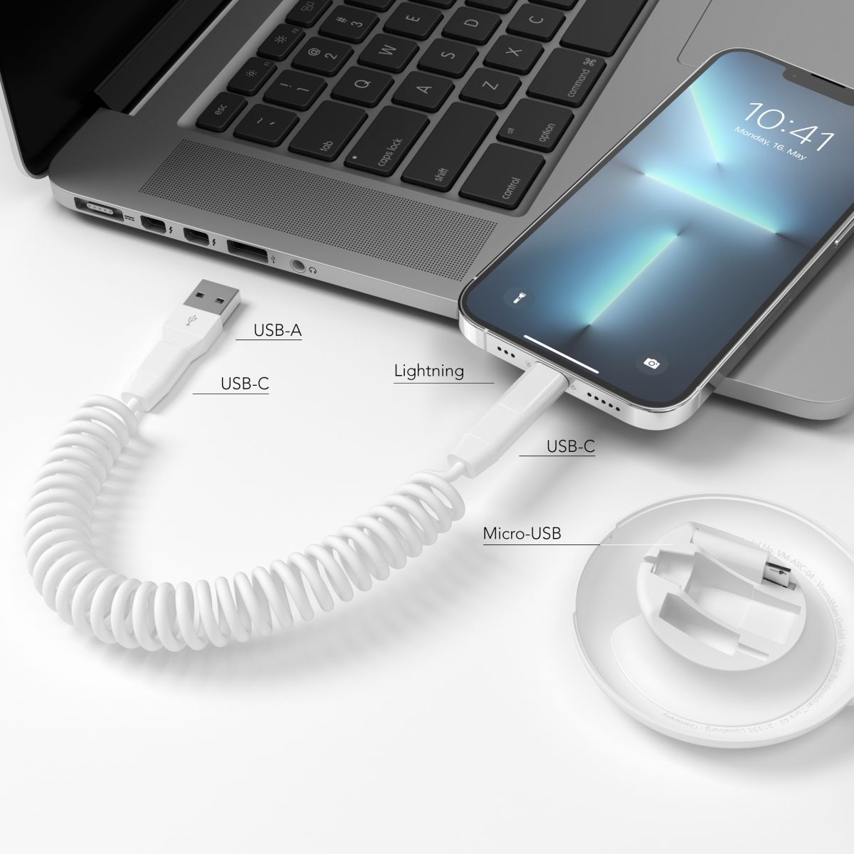 allroundo® Eco – Nachhaltiges All-in-One Ladekabel mit Logo