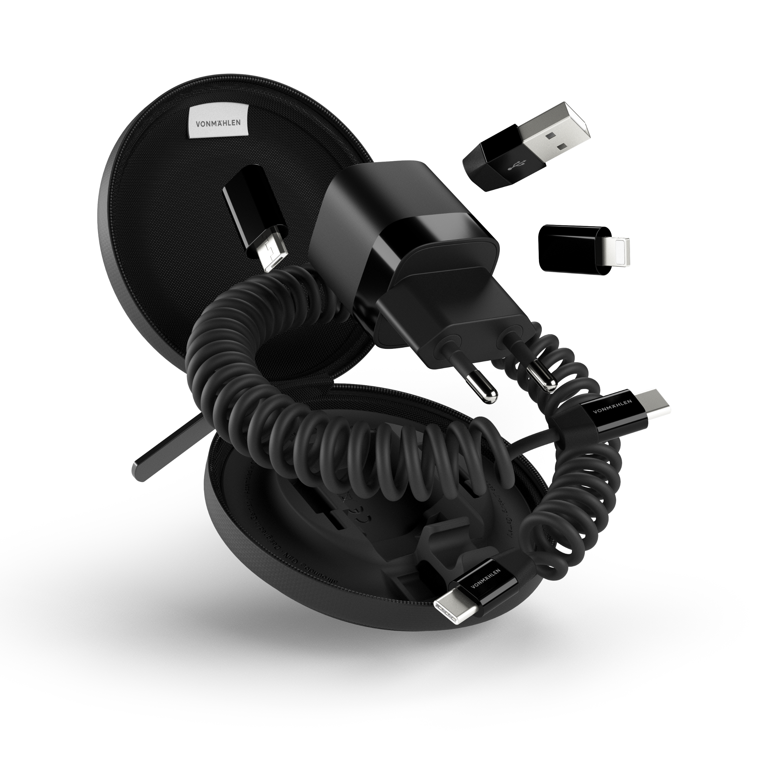 ALLROUNDO® GaN - 6-in-1 Kabel und Reise-Etui