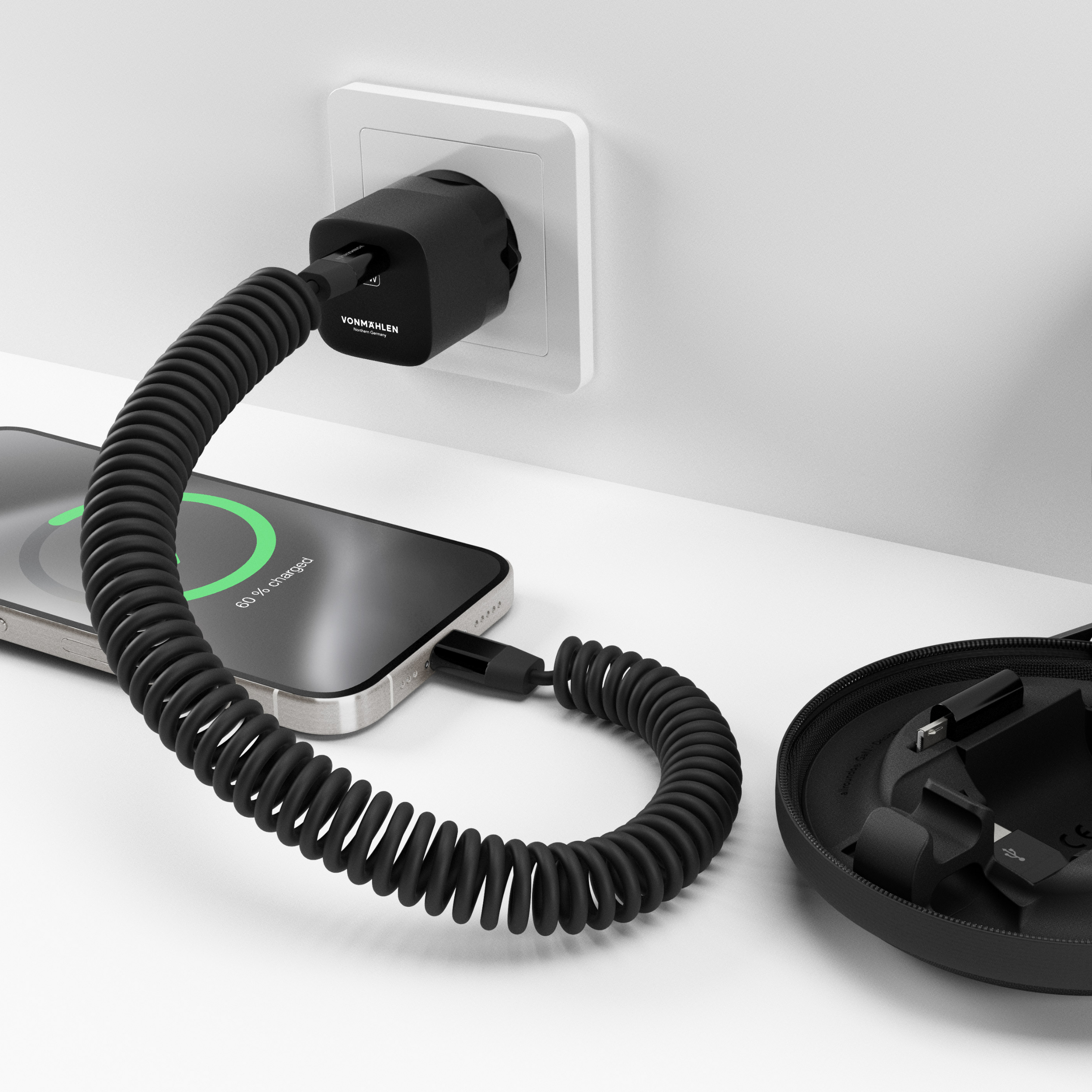 ALLROUNDO® GaN - 6-in-1 Kabel und Reise-Etui