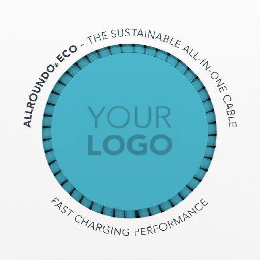 allroundo® Eco – Nachhaltiges All-in-One Ladekabel mit Logo