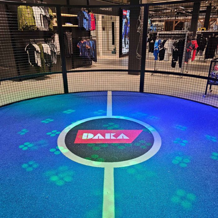 Kunstrasen in Blau mit individuell bedruckbarem Logo von Signalshop.de, idealer Werbeartikel.