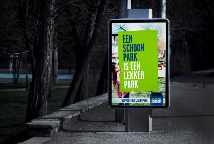 City-Light-Poster mit grünem Design, individuell gestaltbar, bei Signalshop.de als Werbegeschenk erhältlich.