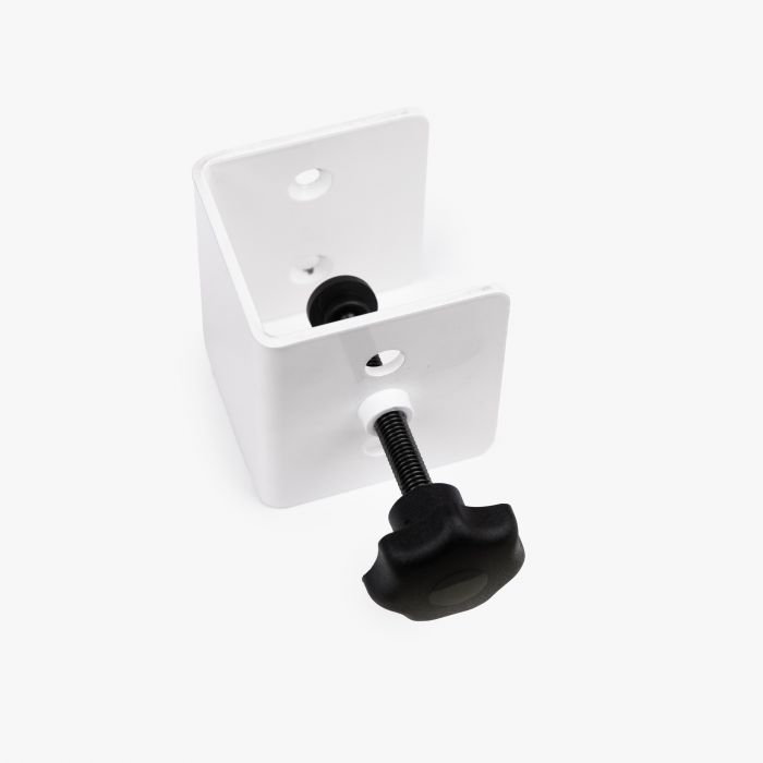 AcousticPro Schreibtischklemme weiß von Signalshop.de, individuell gestaltbar, Werbeartikel, Werbegeschenke.