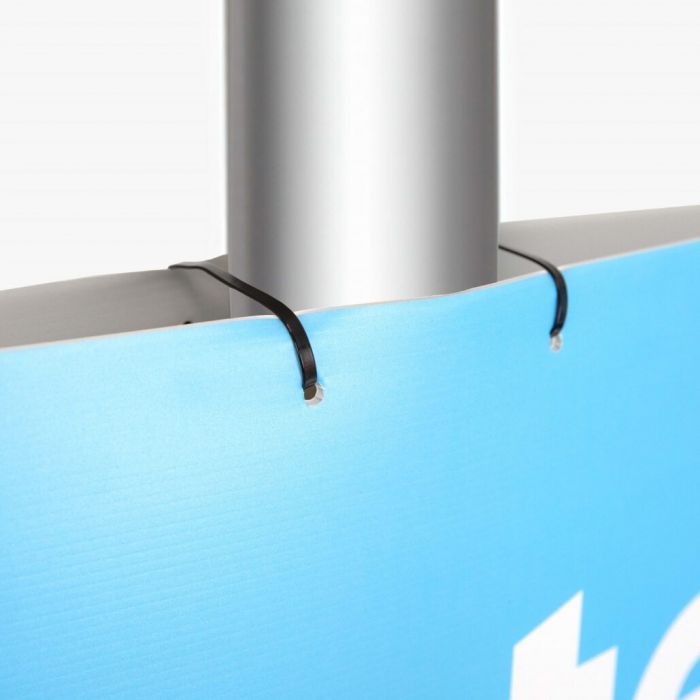 Wahlplakat mit blauem Hintergrund, individuell gestaltbar, von Signalshop.de, ideal als Werbeartikel.