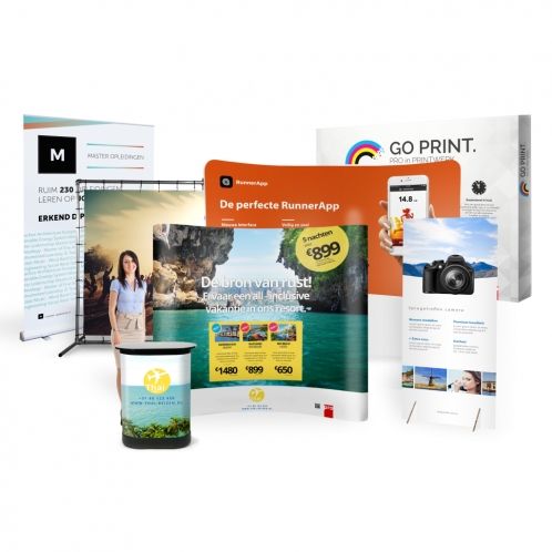 Messestand von Signalshop.de mit bedruckbaren Werbemitteln und Giveaways individuell gestaltbar.