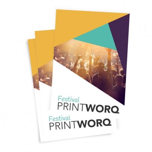 Individuell gestaltbarer Flyer mit buntem Design, ideal als Werbeartikel oder Giveaway bei Signalshop.de.