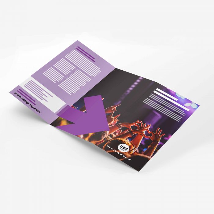 Falzflyer mit Konzertmotiv, individuell bedruckbar mit Logo, Signalshop.de Werbeartikel Werbegeschenke Werbemittel Giveaway