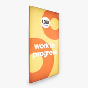 LED-Rahmen in Gelb mit individuellem Logo, Signalshop.de Werbeartikel, Werbegeschenke, Werbemittel, Giveaway.