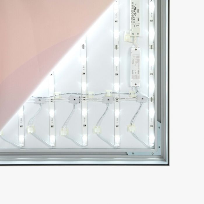 LED-Rahmen mit transparentem Design, individuell mit Logo gestaltbar, Signalshop.de Werbeartikel Giveaway
