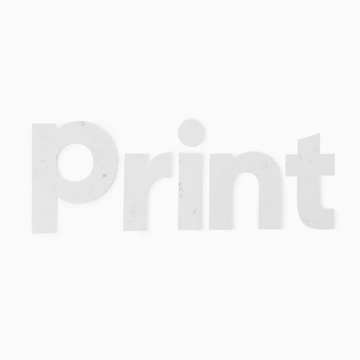 Weiße Fräsbuchstaben "Print" aus Kunststoff, individuell gestaltbar, Werbeartikel bei Signalshop.de