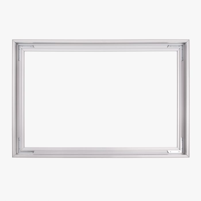 Outdoor-Textilrahmen, silberfarben, rechteckig, individuell mit Logo bedruckbar, Signalshop.de Werbeartikel.