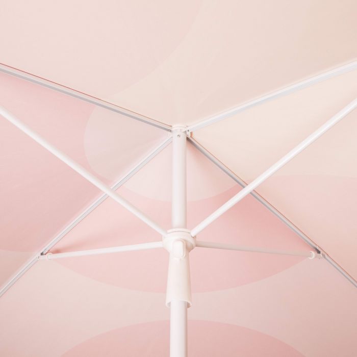 Rosa Sonnenschirm von Signalshop.de, individuell mit Logo gestaltbar, ideal als Werbeartikel, Werbegeschenk.