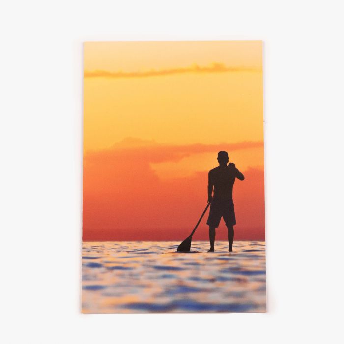 Foto auf Platte mit Sonnenuntergang, individuell gestaltbar, Signalshop.de Werbeartikel, Werbegeschenke.
