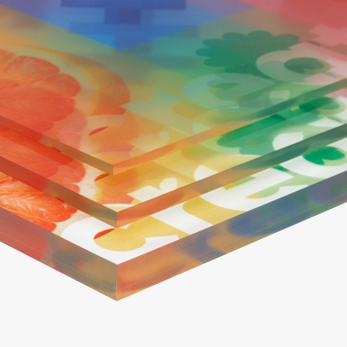 Composed Foto auf Platte aus Acryl, individuell bedruckbar, farbenfrohes Design, Signalshop.de Werbeartikel