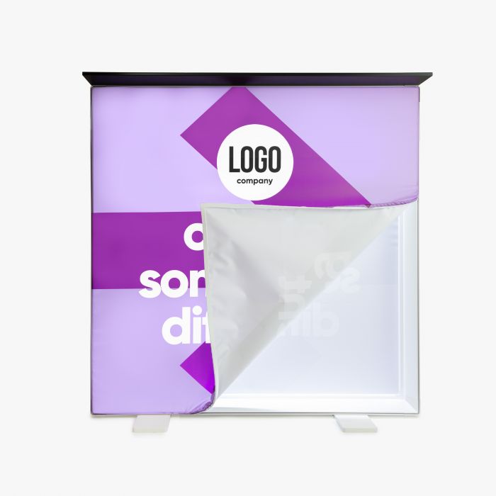 Pixlip Go Desk in Lila mit Logo, individuell gestaltbar, von Signalshop.de, Werbeartikel, Werbegeschenke.