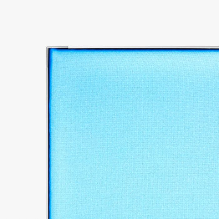 Pop-up LED Rahmen mit blauem Hintergrund, individuell bedruckbar, von Signalshop.de, Werbeartikel.