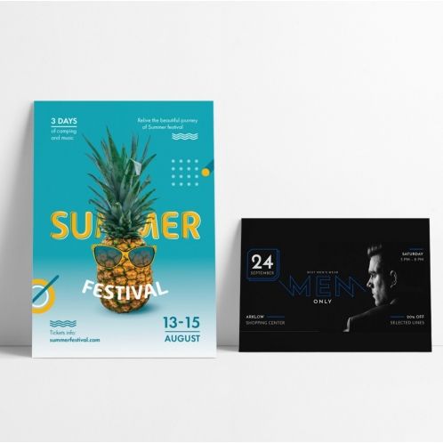 Composed Poster mit tropischem Design, individuell gestaltbar bei Signalshop.de, Werbeartikel Giveaway.