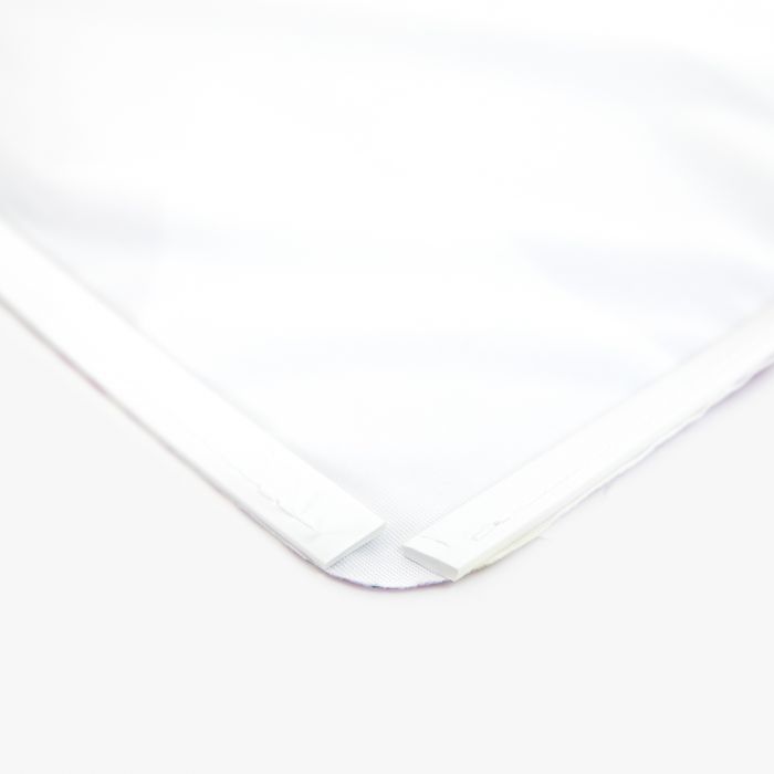 Weißes Keder Textil, individuell bedruckbar, ideal als Werbeartikel bei Signalshop.de, Werbegeschenke.
