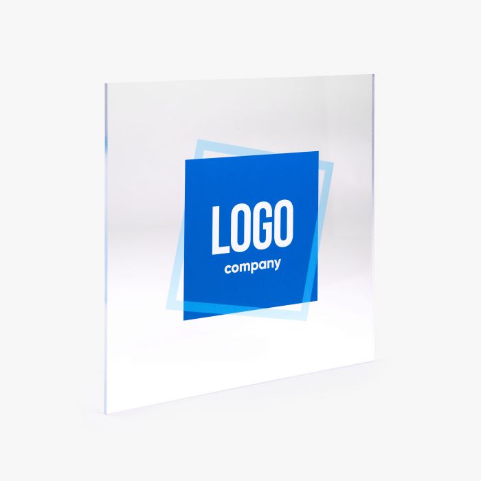 Transparenter Fensteraufkleber mit blauem Logo von Signalshop.de, individuell gestaltbar, Werbeartikel.