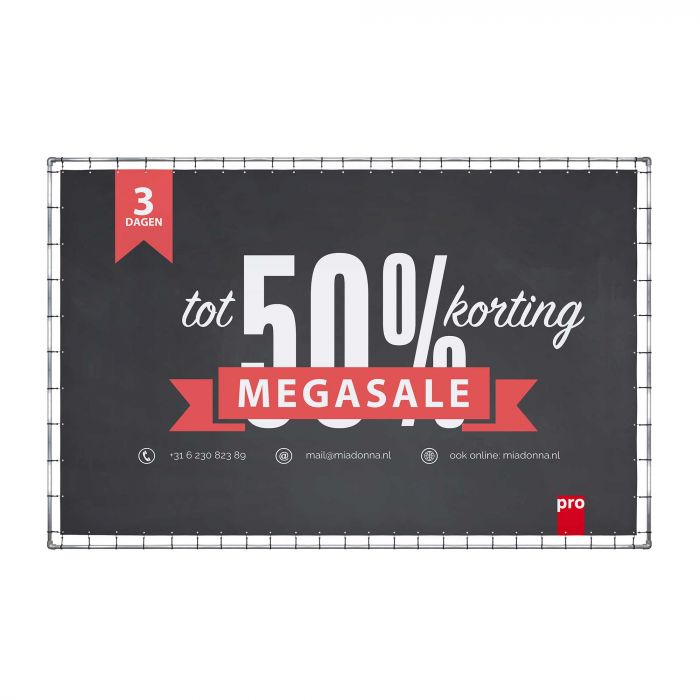 XL Banner aus Stoff, individuell bedruckbar mit Logo, ideal als Werbeartikel von Signalshop.de.