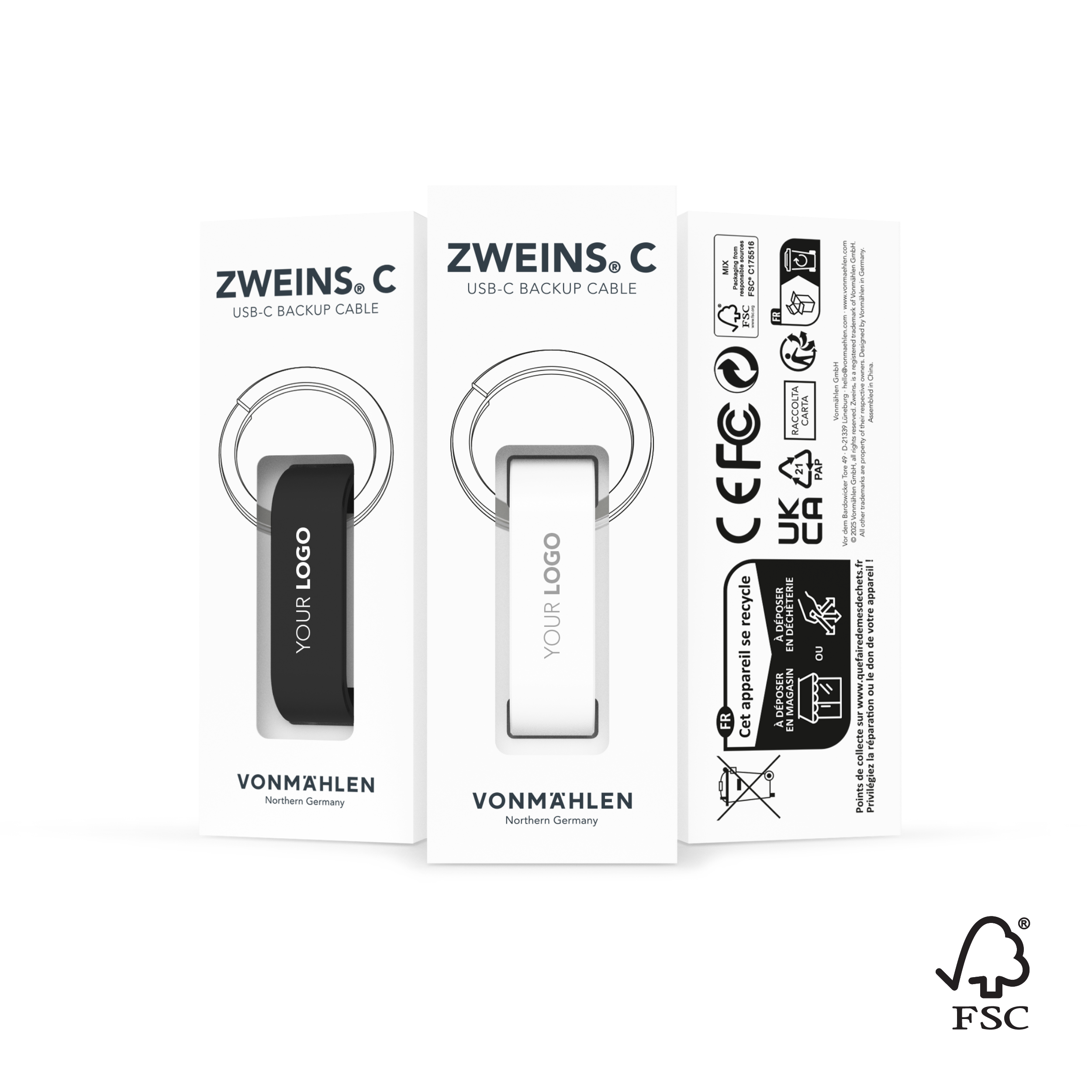 ZWEINS® C - USB-C Schlüsselanhänger