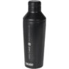 Eine schwarze CamelBak-Wasserflasche mit dem weißen Aufdruck „HEALTHTHIFT YOUR SPORTSCLUB“.