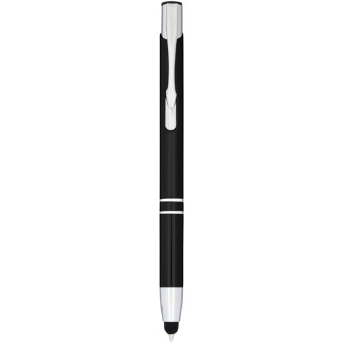 Ein schwarz-silberner Eingabestift mit elegantem Design.