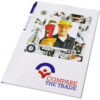 Broschürencover mit einem Arbeiter in Schutzkleidung mit Werkzeugen und dem Text „Compare the Trade“.