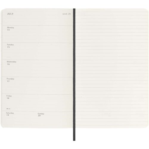 Wochenkalender bedrucken Moleskine Softcover 12 Monate Wochenkalender L